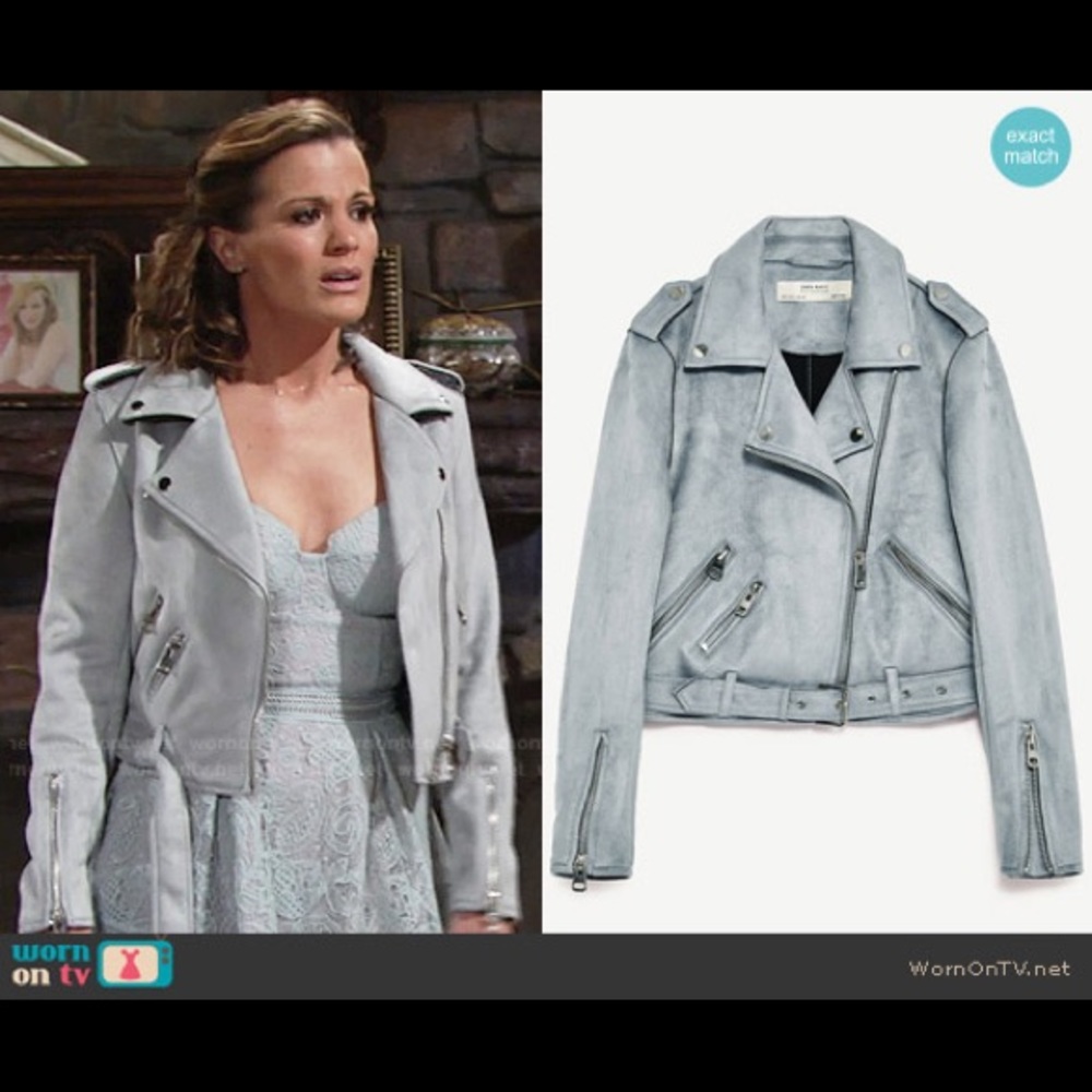 Suede moto jacket